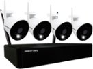 Night Owl - 10 Channel Wi-Fi NVR with 4 Wi-Fi IP 1080p HD 2-Way Audio Cameras and 1TB Hard Drive - White/Black