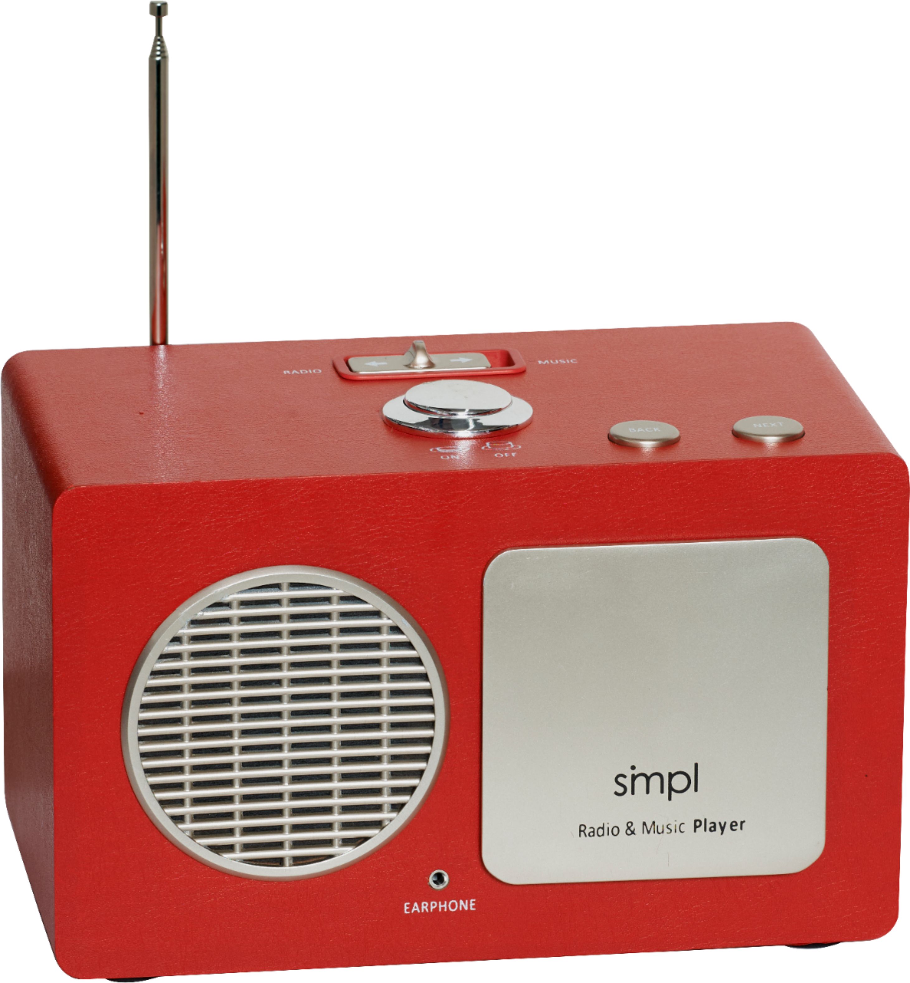 SMPL - Music Player with AM/FM Radio - Red