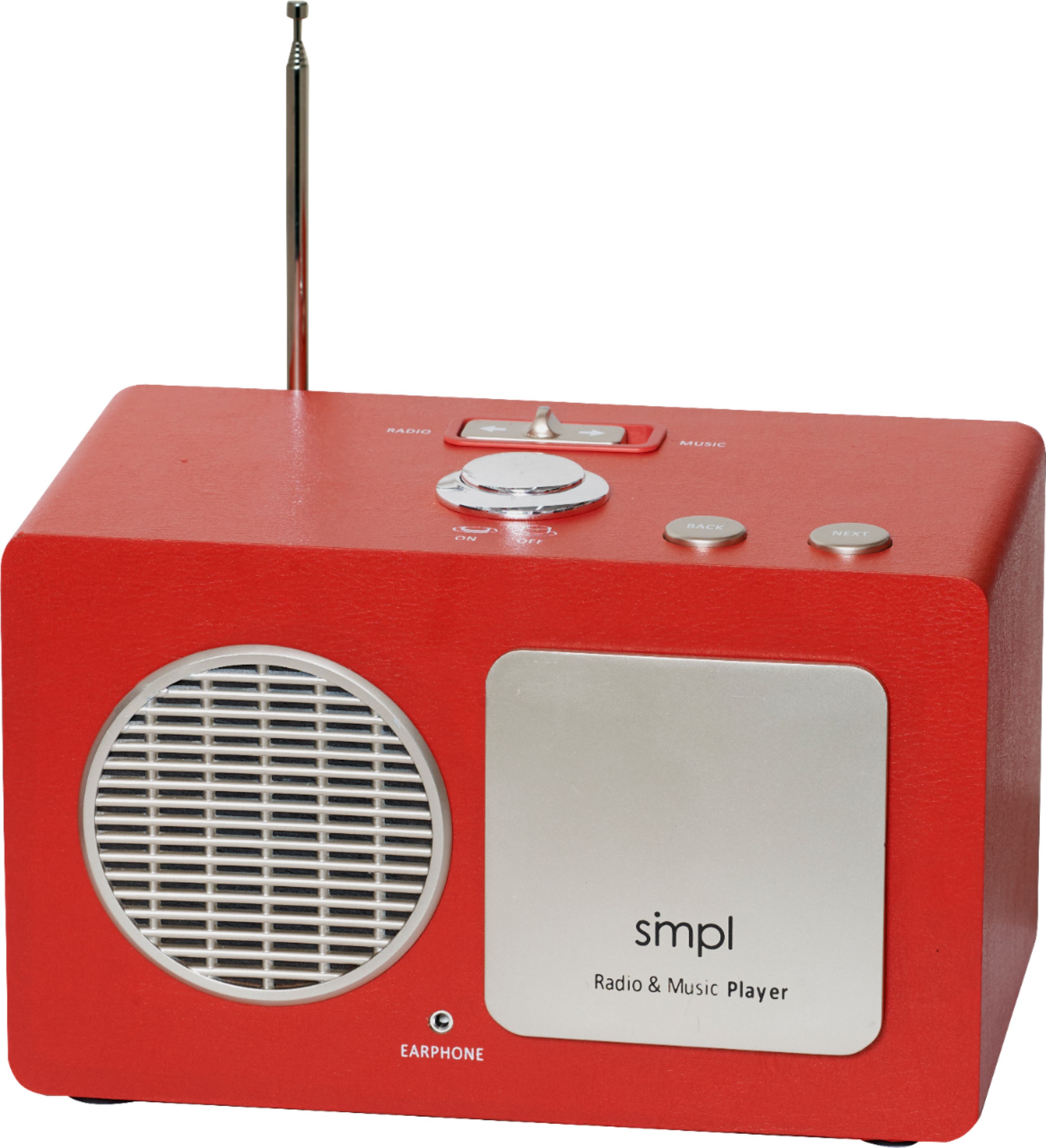 SMPL Music Player with AM/FM Radio Red 57025 - Best Buy