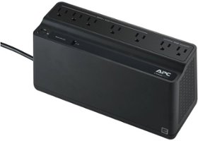 APC - Back-UPS 650VA, 120V,1 USB Charging Port, Retail - Black - Front_Zoom