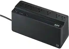 Front. APC - Back-UPS 650VA, 120V,1 USB Charging Port, Retail - Black.