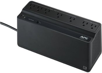 APC - Back-UPS 650VA 7-Outlet/1-USB Battery Back-Up and Surge Protector - Black - Front_Zoom