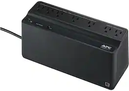 APC - Back UPS, 650VA/360W, Floor/Wall Mount 120V, 7x NEMA 5-15R outlets, USB Type A Port - Black
