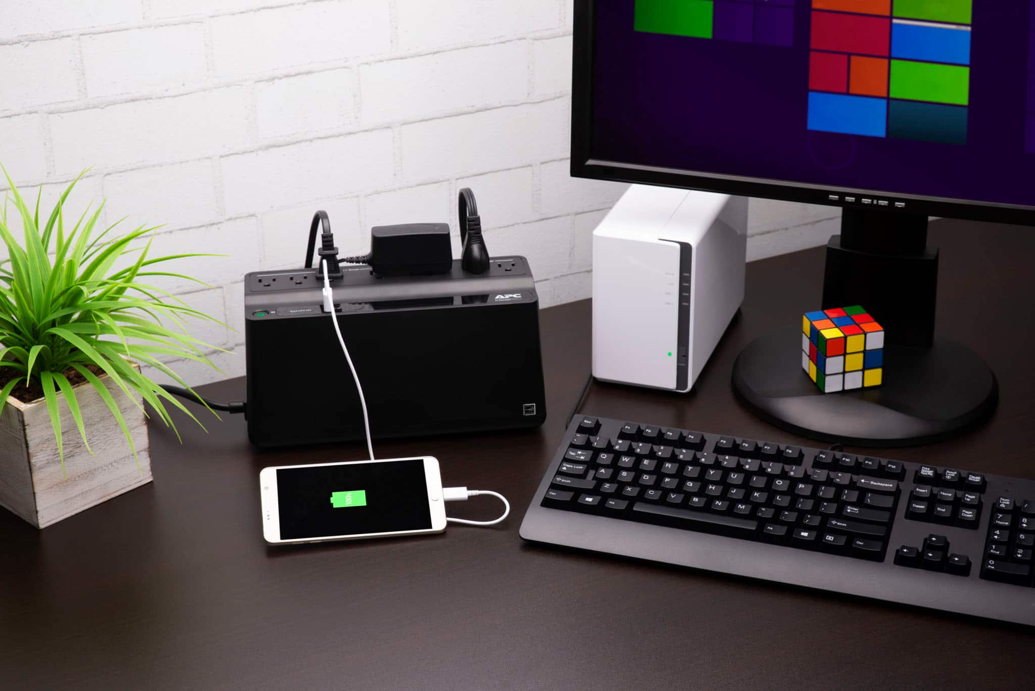 Alt View 15. APC - Back-UPS 650VA, 120V,1 USB Charging Port, Retail - Black.