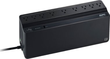 APC - Back-UPS 900VA 9-Outlet/1-USB Battery Back-Up and Surge Protector - Black - Front_Zoom