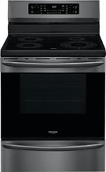 Frigidaire - Gallery 5.4 Cu. Ft. Freestanding Electric Induction Air Fry Range with Self and Steam Clean - Black Stainless Steel - Front_Zoom