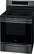 Left. Frigidaire - Gallery 5.4 Cu. Ft. Freestanding Electric Induction Air Fry Range with Self and Steam Clean - Smudge-Proof® Black Stainless Steel.