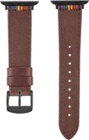 Platinum™ - Pride Edition Horween Leather Band for Apple Watch 40mm, Apple Watch Series 7 41mm and Apple Watch Series 8 41mm - Bourbon - Angle_Zoom