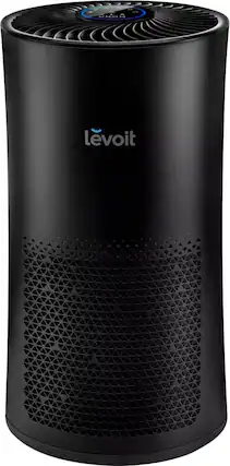 Front. Levoit - MetaAir 442 Sq. Ft True HEPA Air Purifier - Black.