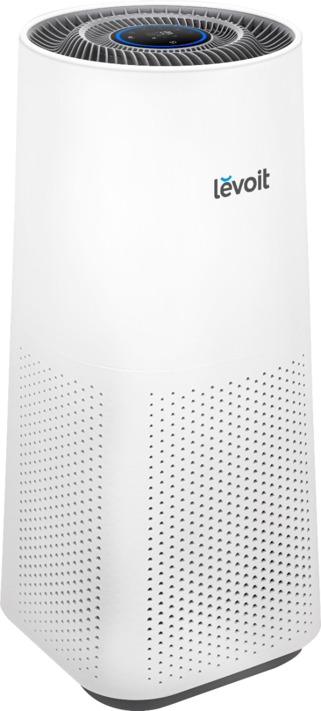 Angle View: GermGuardian - AP5800W 19" Hi-Performance Air Purifier Tower Console with HEPA Filter & Air Quality Sensor - White