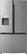 Front. Insignia™ - 20.1 Cu. Ft. French Door Counter-Depth Refrigerator with Water Dispenser - Stainless Steel.