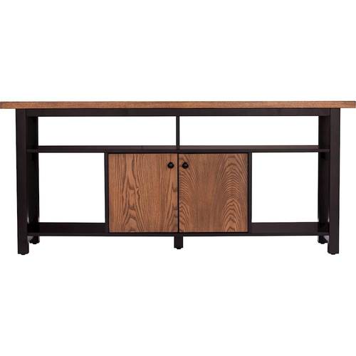 SEI - Lanwell Media Console for Most TVs Up to 70" - Black/Brown