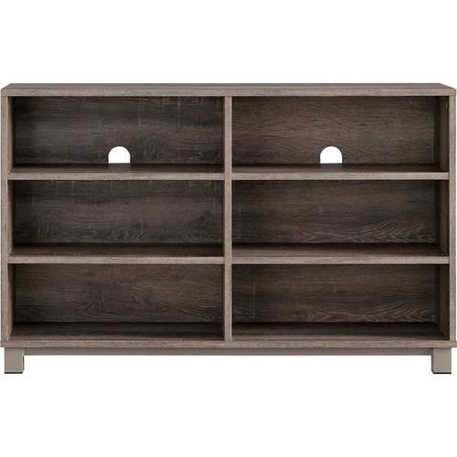 SEI - Perland Farmhouse Media Console - Gray-Washed Burnt Oak