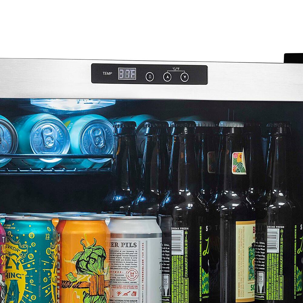 Alt View 14. NewAir - 160-Can Beverage Cooler with SplitShelf and Digital Thermostat for Kitchen, Game Room, and Home Office - Stainless Steel.