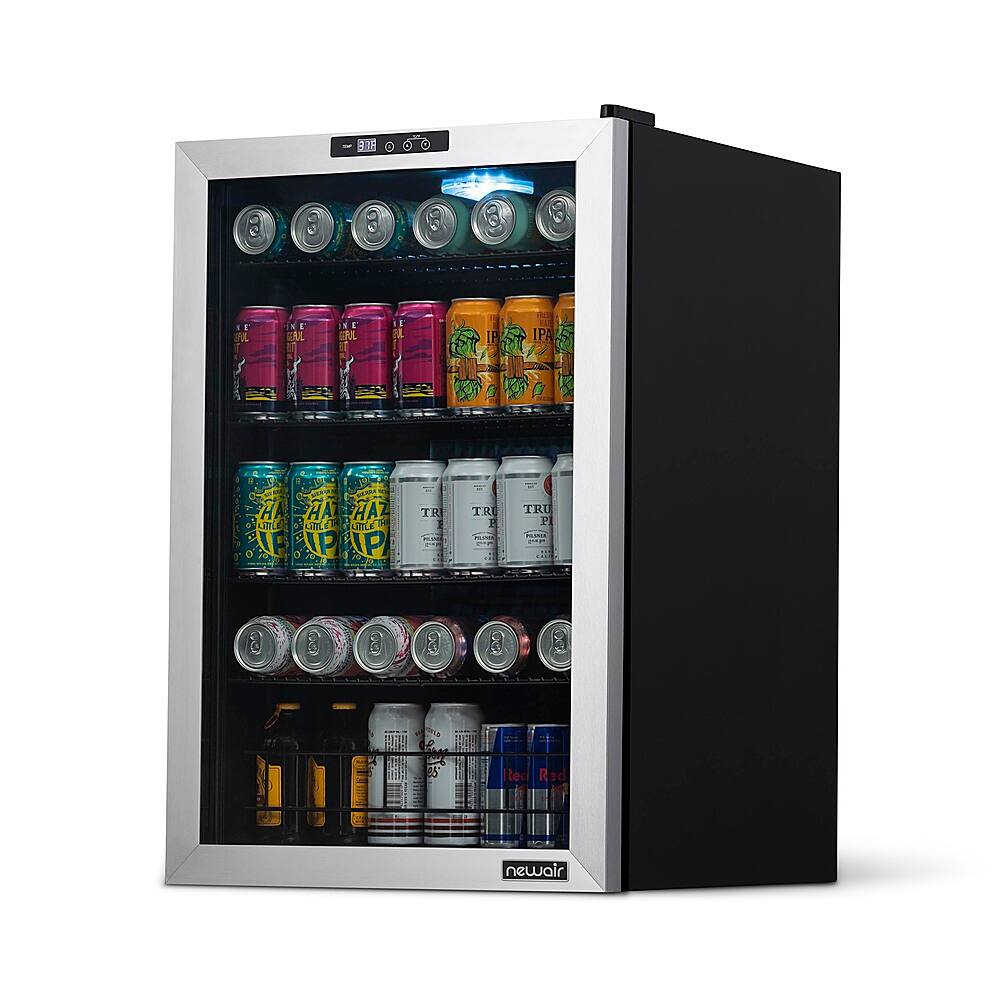Alt View 16. NewAir - 160-Can Beverage Cooler with SplitShelf and Digital Thermostat for Kitchen, Game Room, and Home Office - Stainless Steel.