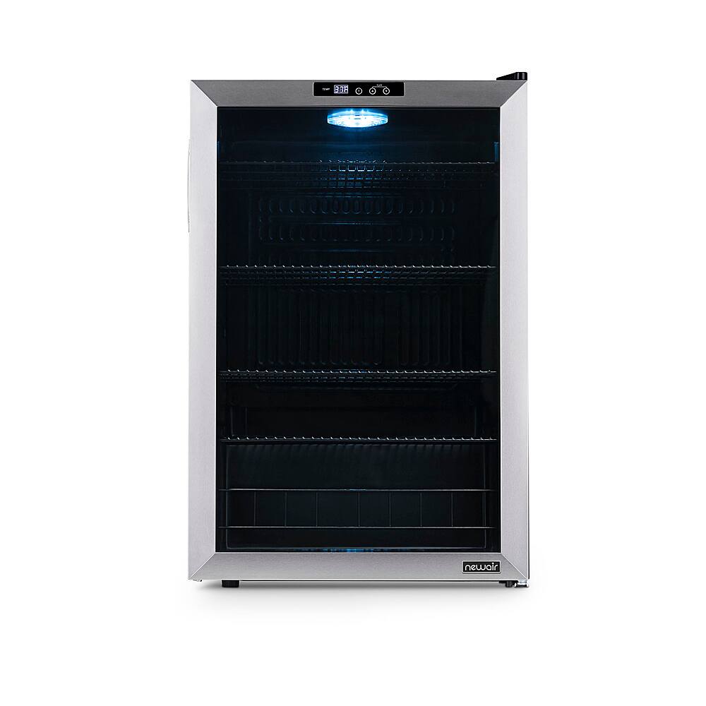 Alt View 19. NewAir - 160-Can Beverage Cooler with SplitShelf and Digital Thermostat for Kitchen, Game Room, and Home Office - Stainless Steel.