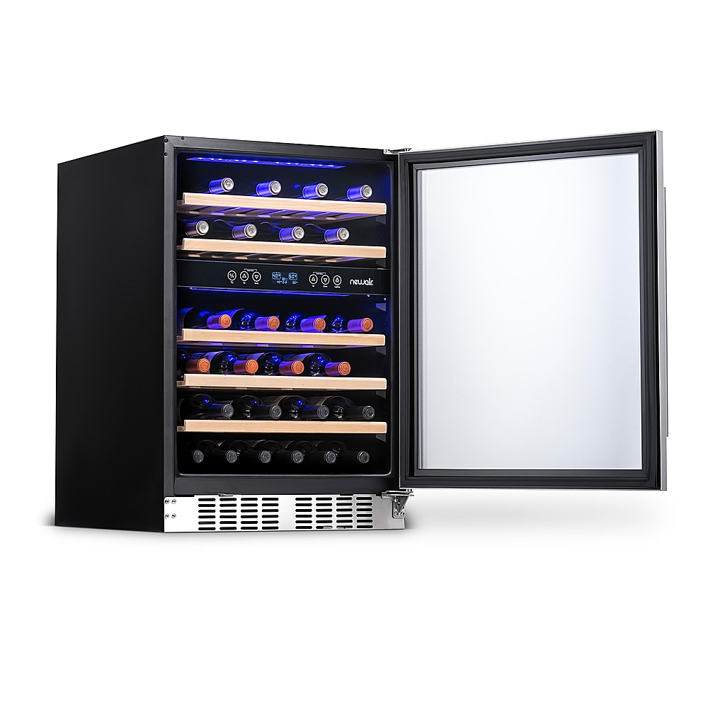 NewAir 15” Built-in 29 Bottle Dual Zone Compressor Wine Fridge with  Recessed Kickplate Stainless Steel NWC029SS01 - Best Buy