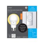 Front Zoom. C by GE - Wire-free Switch + Soft White A19 Smart Bulb Bundle - White.