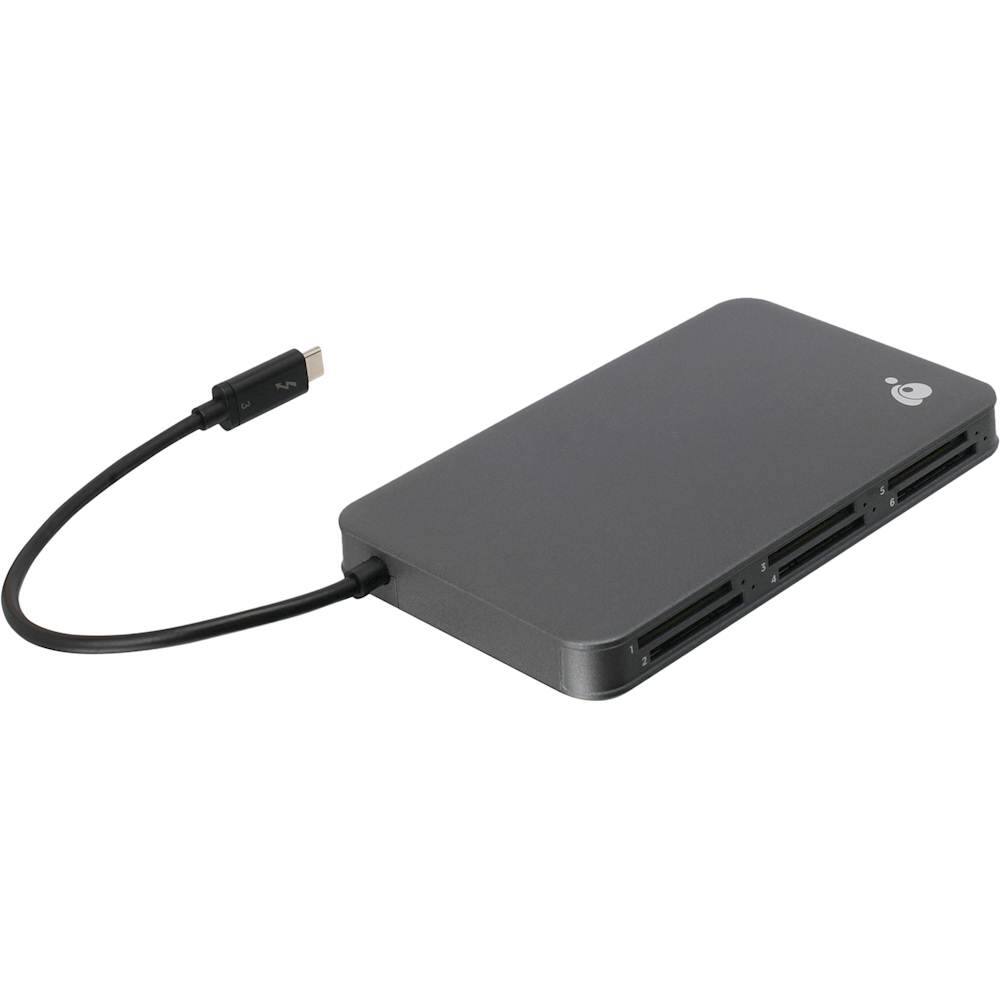 Front. IOGEAR - Thunderbolt 3 Card Reader - Gray.