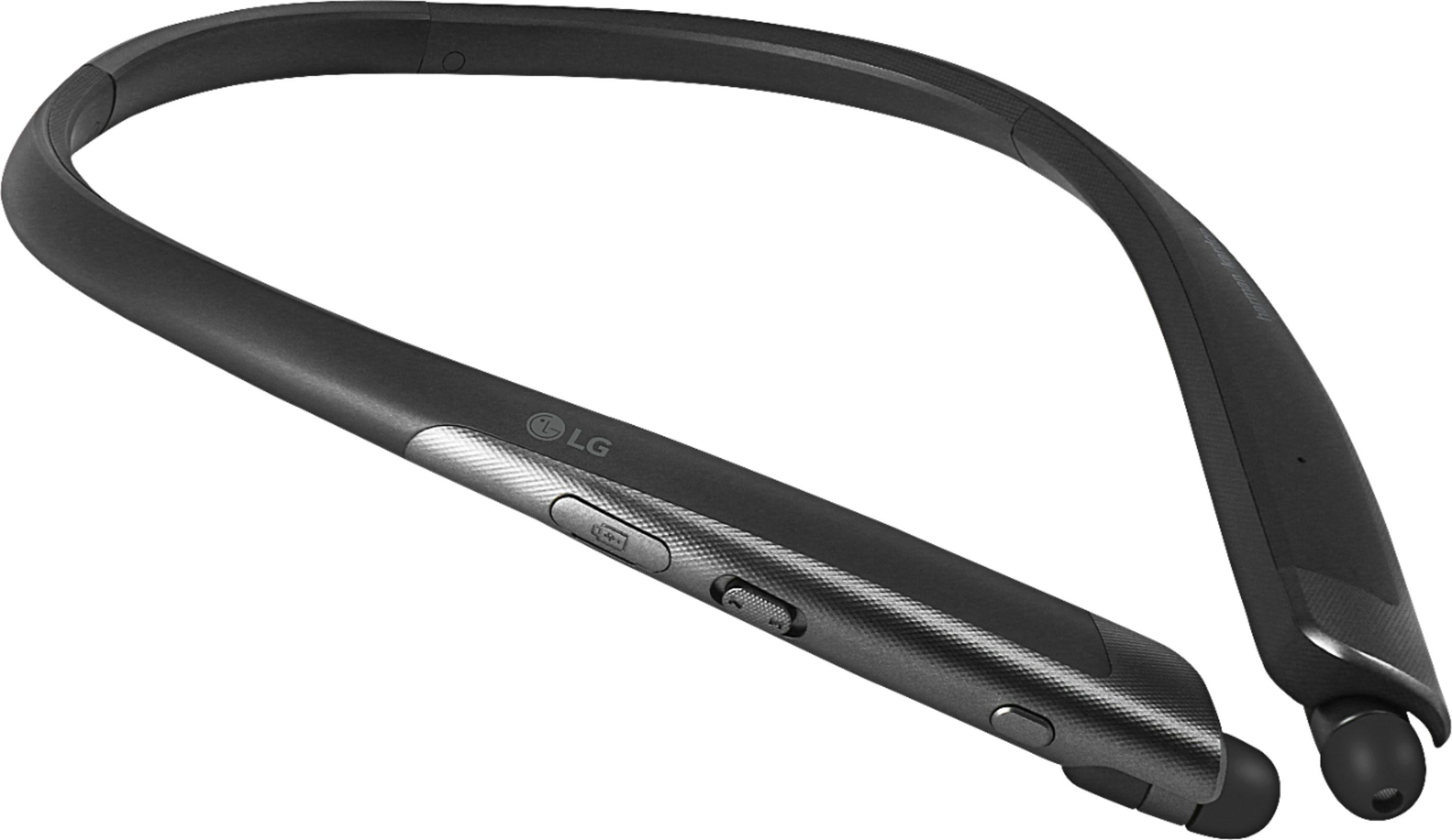 Angle View: LG - Geek Squad Certified Refurbished TONE PLATINUM+ Bluetooth Headset - Black