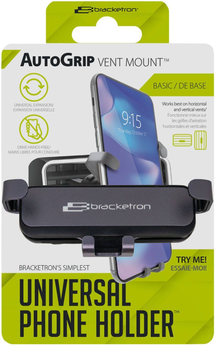 Alt View 14. Bracketron - AutoGrip Clamp Mount for Most Cell Phones - Black.