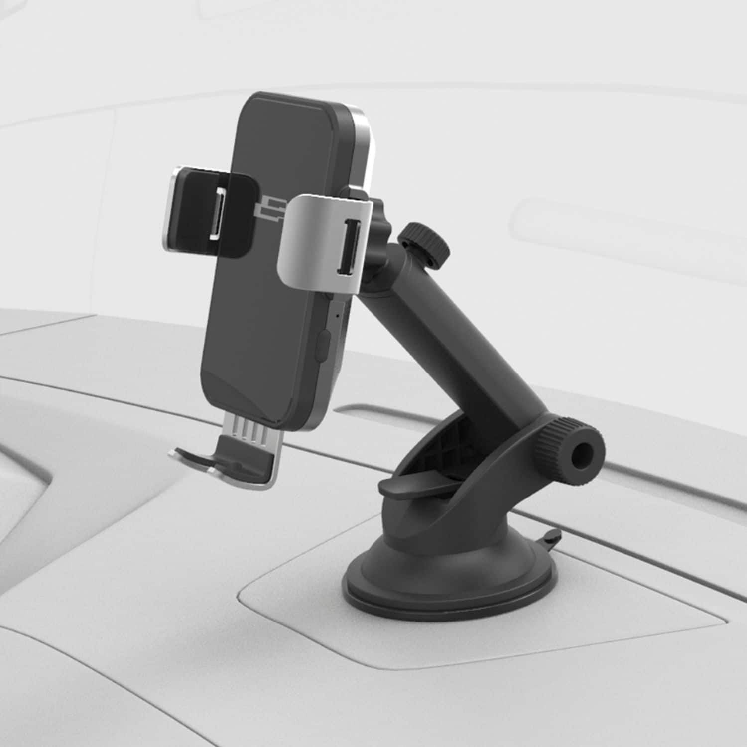 Alt View 13. Bracketron - PwrUp Qi Automatic Dash / Window / Vent Mount for Most Cell Phones - Black.