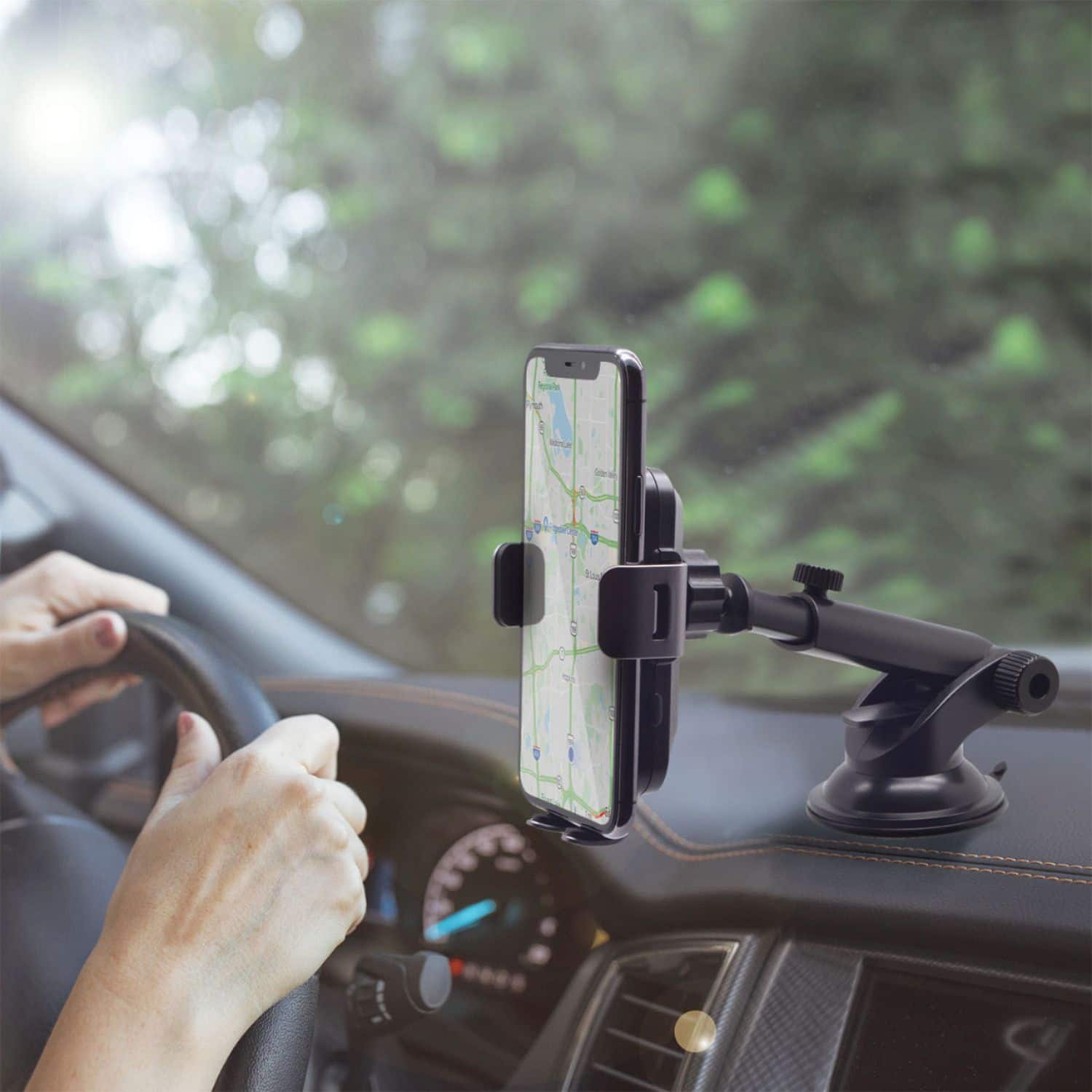 Alt View 15. Bracketron - PwrUp Qi Automatic Dash / Window / Vent Mount for Most Cell Phones - Black.