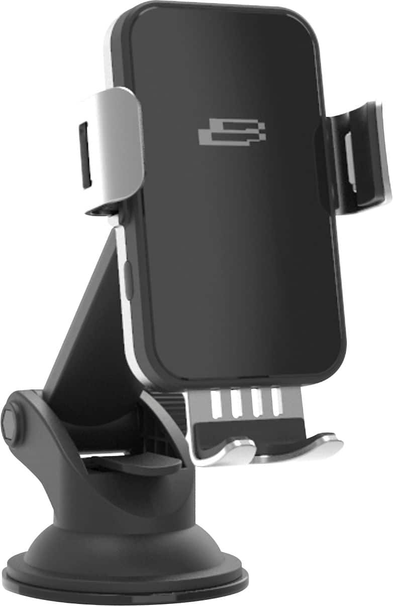 Left. Bracketron - PwrUp Qi Automatic Dash / Window / Vent Mount for Most Cell Phones - Black.