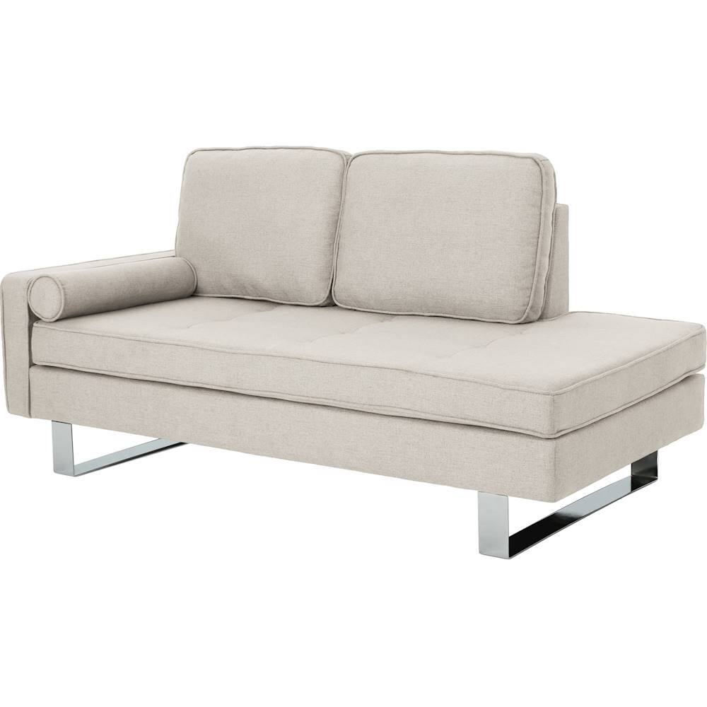 Left View: Noble House - Gourdin Chaise Loveseat - Beige