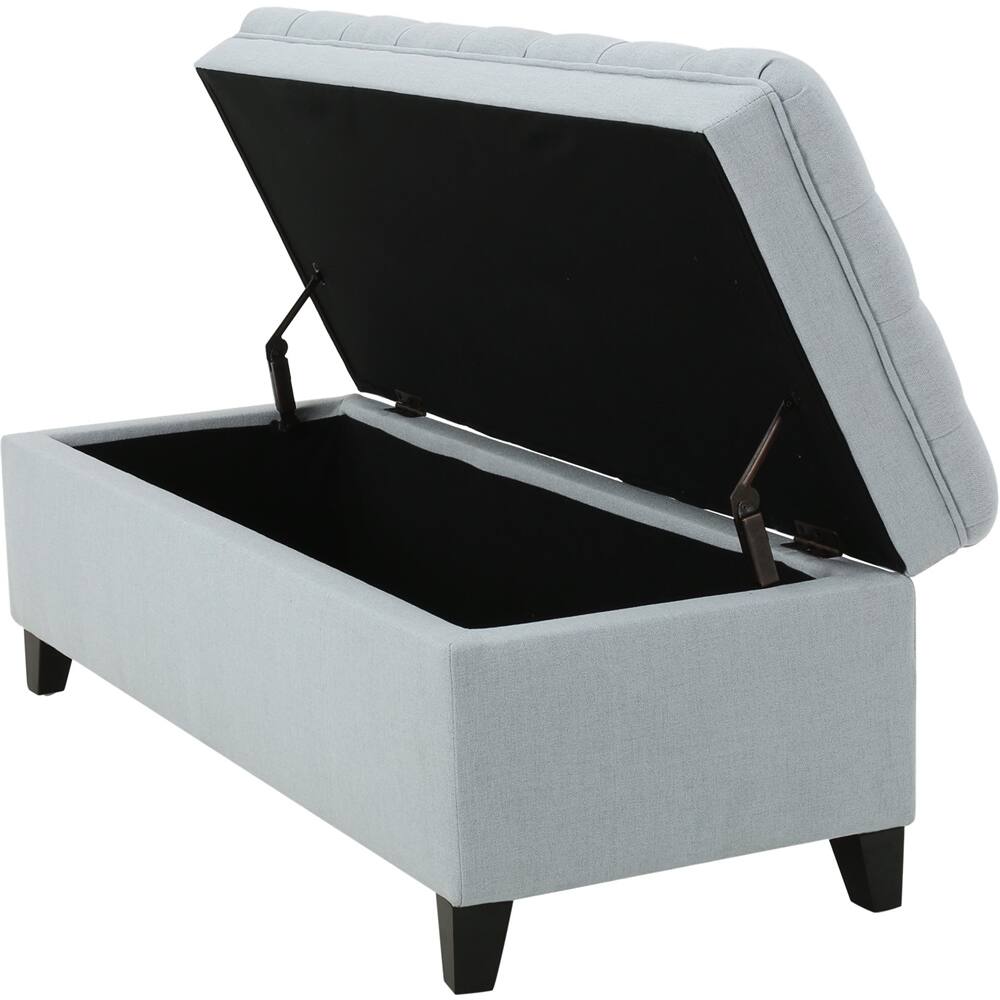 Best Buy: Noble House Shelltown Tufted Storage Ottoman Light Sky 299136