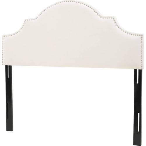 Noble House - Burdett Fabric 62.2" Full/Queen Upholstered Headboard - Ivory