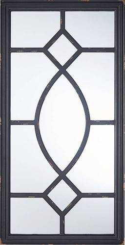 Noble House - Raywood Wooden Mirror - Distressed Black