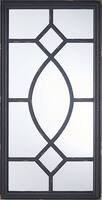 Noble House - Raywood Wooden Mirror - Distressed Black - Angle_Zoom
