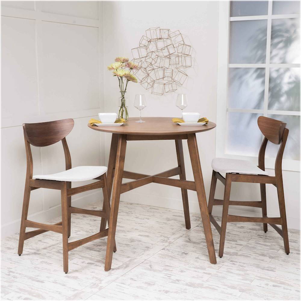 Best Buy Noble House Groton Round Counter Height Wood Dining Table
