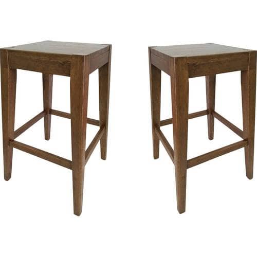 Noble House - Hooksett Wooden Counter Stool (Set of 2) - Walnut Finish