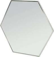Noble House - Mumford Hexagonal Wall Mirror - Silver - Left_Zoom