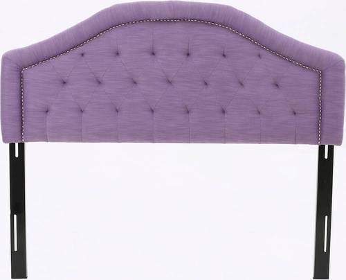 Noble House - Hinsdale Contemporary Tufted Fabric 62.2" Full/Queen Upholstered Headboard - Light Purple