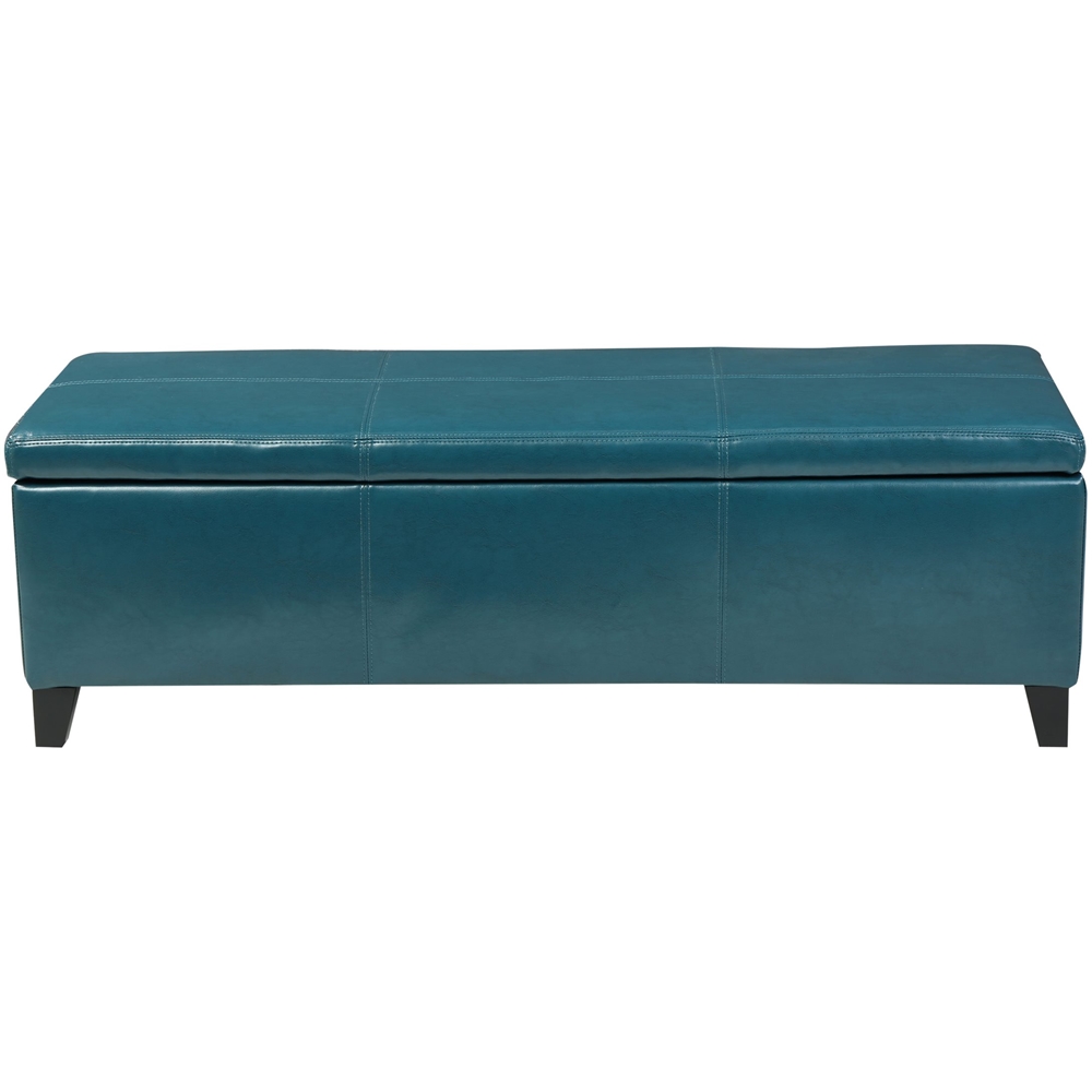 Questions and Answers: Noble House Abell Faux Leather Storage Ottoman ...