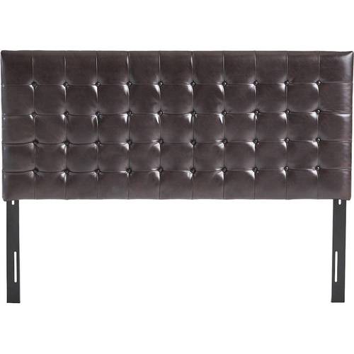 Noble House - Baldwin Contemporary Tufted Leather 79" King/Cal King Headboard - Brown