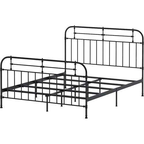 Noble House - Trego 64" Queen Metal Bed Frame - Charcoal