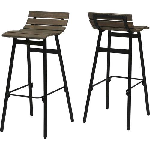 Noble House - Sunapee Wooden Barstool (Set of 2) - Grey