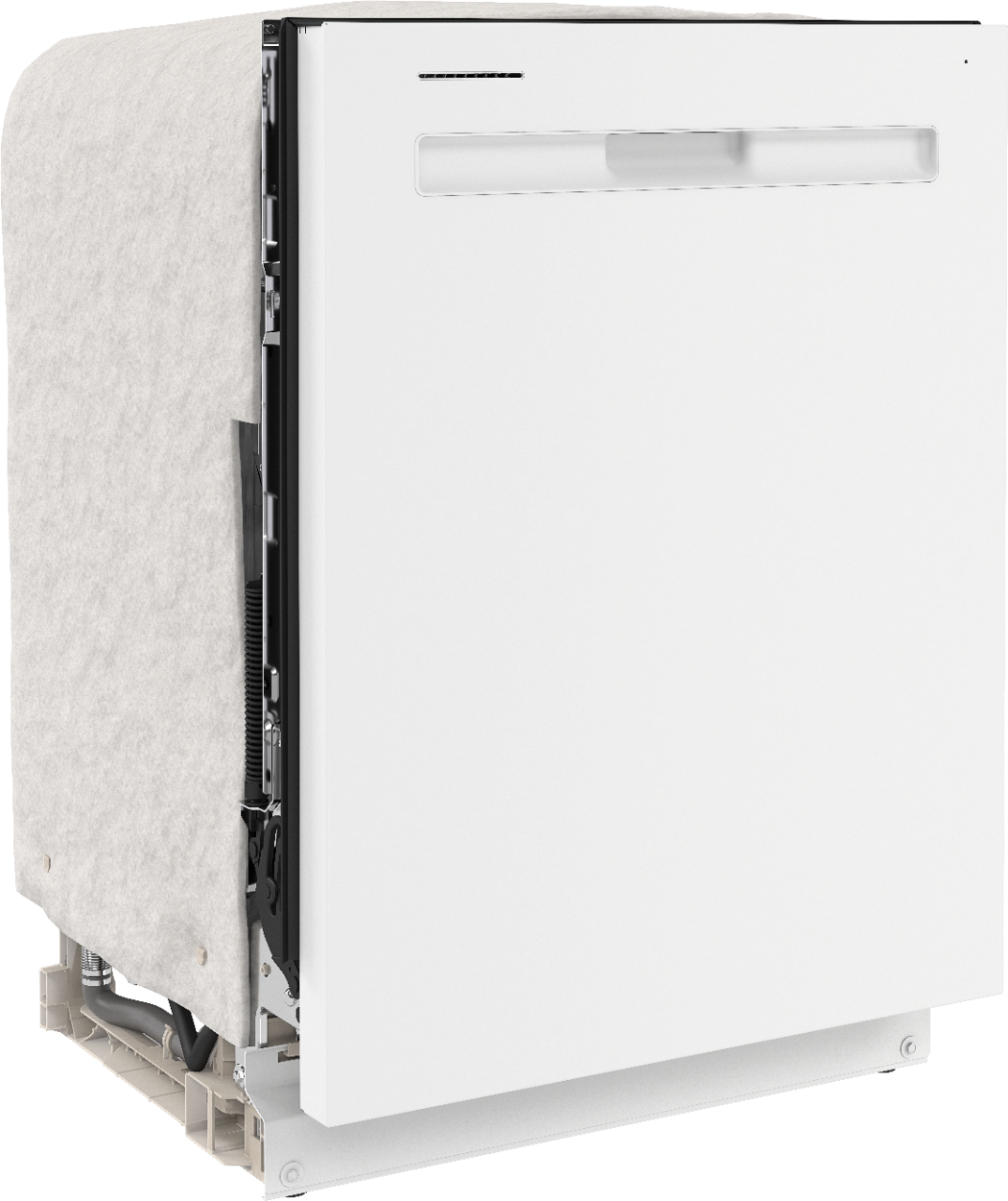 Angle View: Maytag - Top Control Built-In Dishwasher with Stainless Steel Tub, Dual Power Filtration, 3rd Rack, 47dBA - White