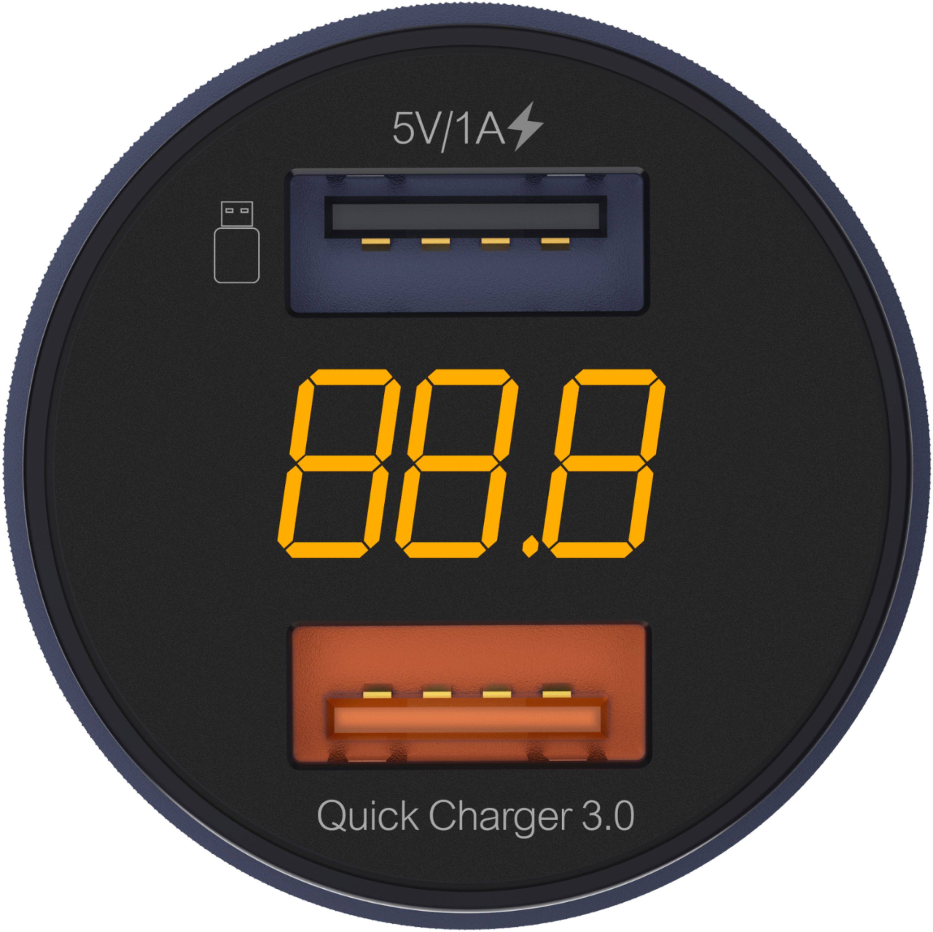 Alt View 11. iSimple - Bluetooth 5.0 FM Transmitter with External Microphone for Music Streaming, Charging, and Hands-Free Calling - Black.