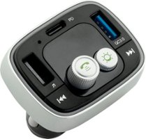 iSimple - Bluetooth 5.0 FM Transmitter for Music Streaming, Charging, and Hands-Free Calling - Black - Angle_Zoom