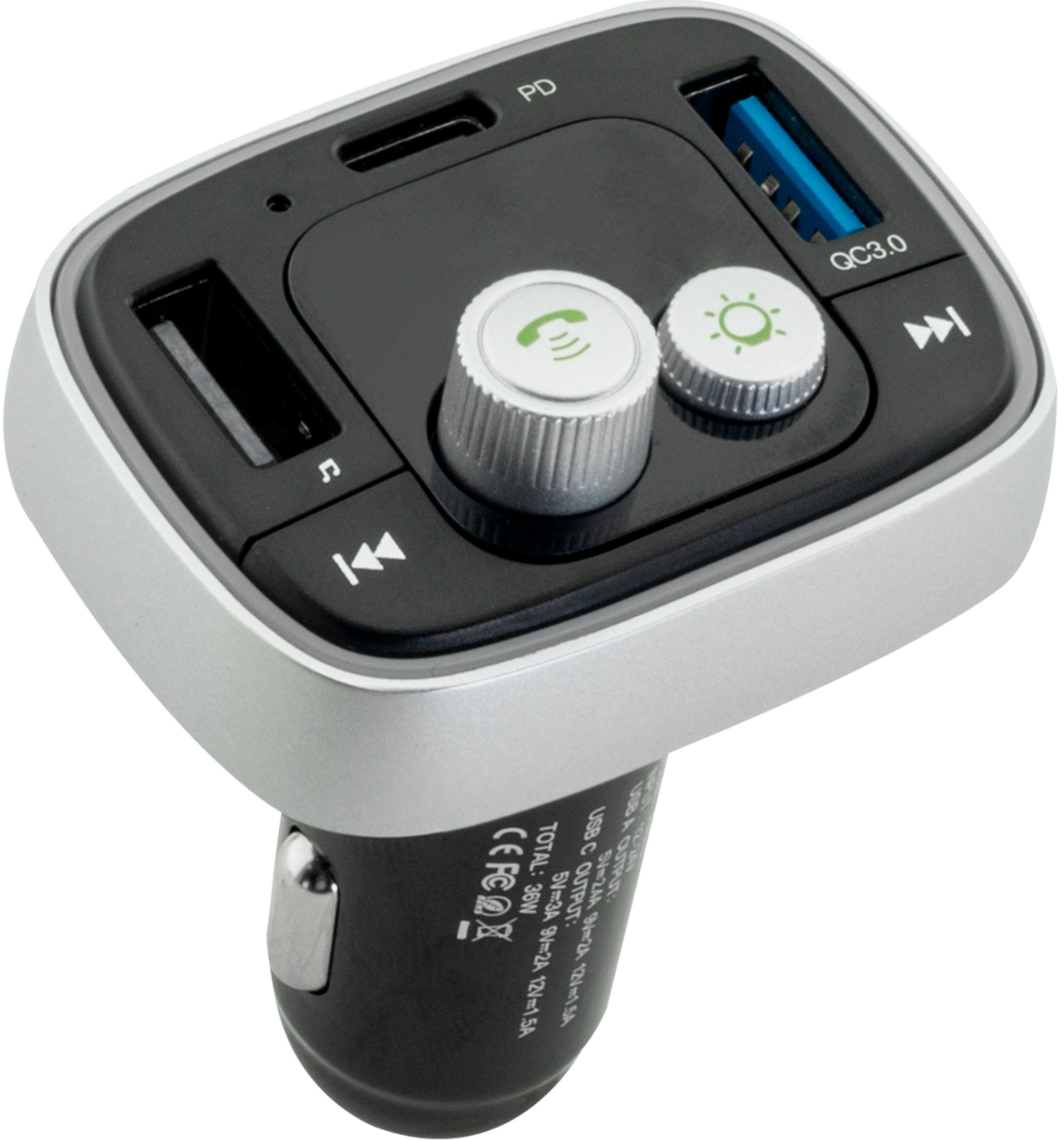 iSimple Bluetooth 5.0 FM Transmitter for Music Streaming, Charging