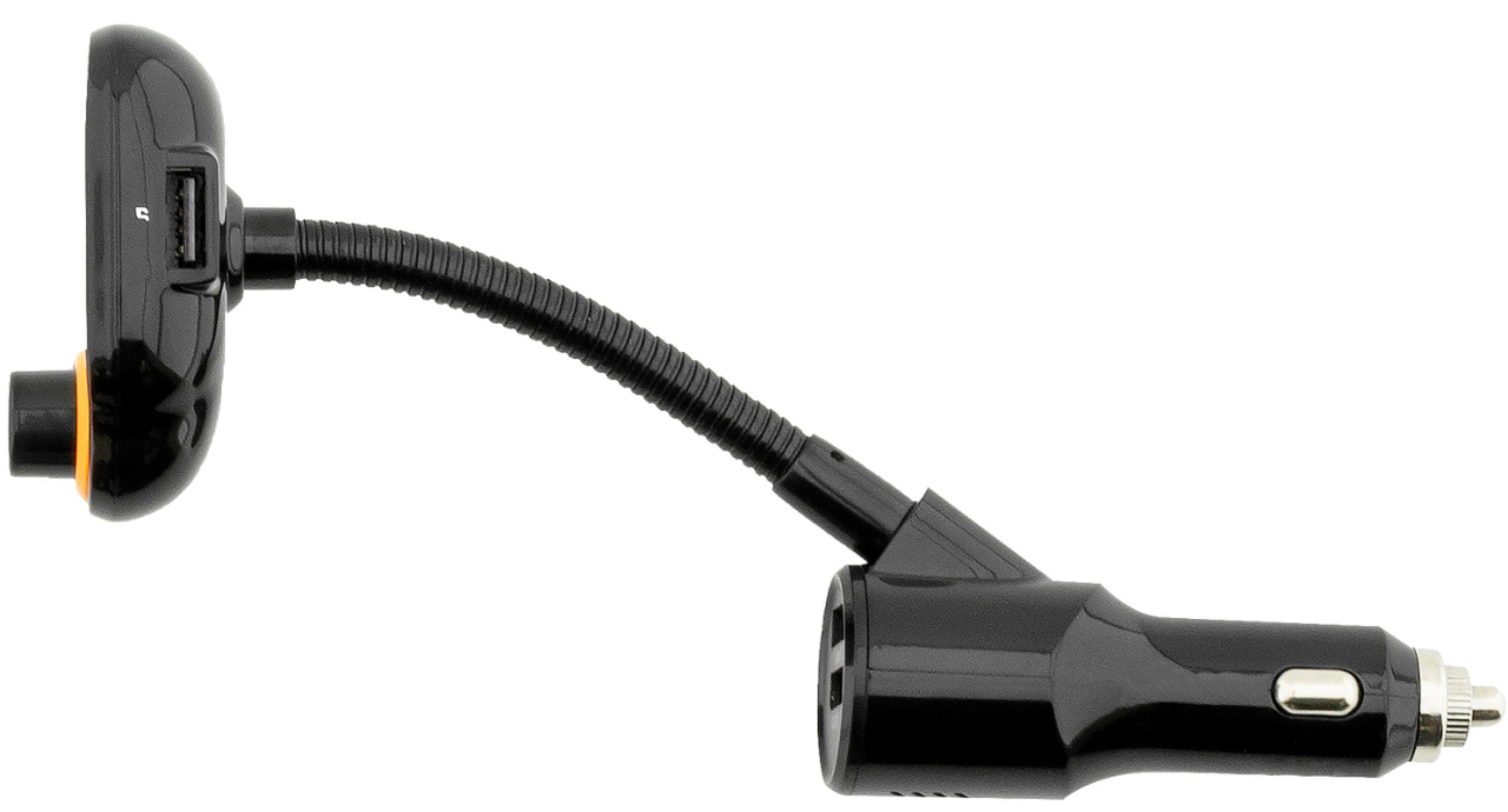 Alt View 13. iSimple - Bluetooth 5.0 FM Transmitter with Expandable Arm for Music Streaming, Charging, and Hands-Free Calling - Black.