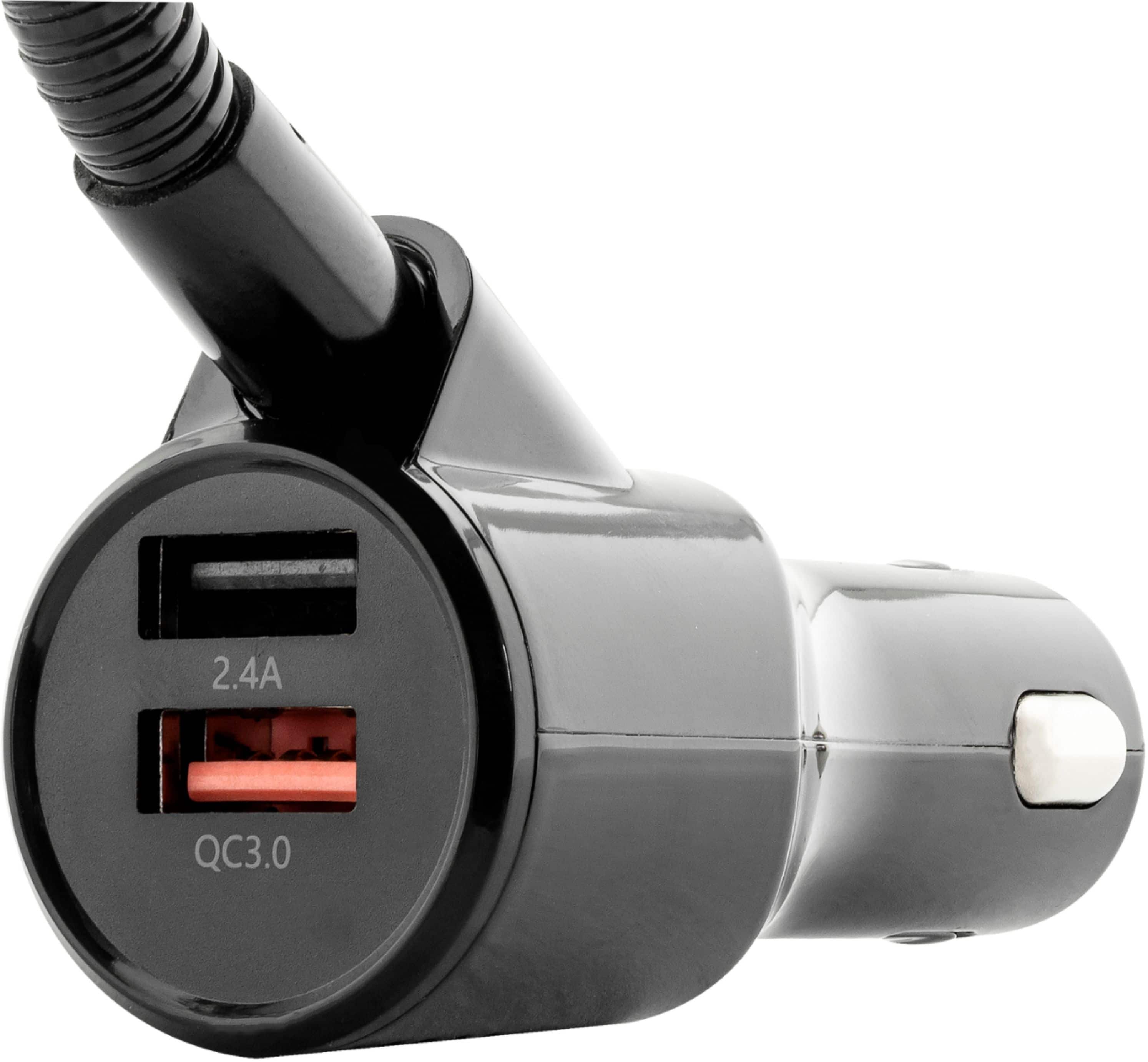 Alt View 15. iSimple - Bluetooth 5.0 FM Transmitter with Expandable Arm for Music Streaming, Charging, and Hands-Free Calling - Black.