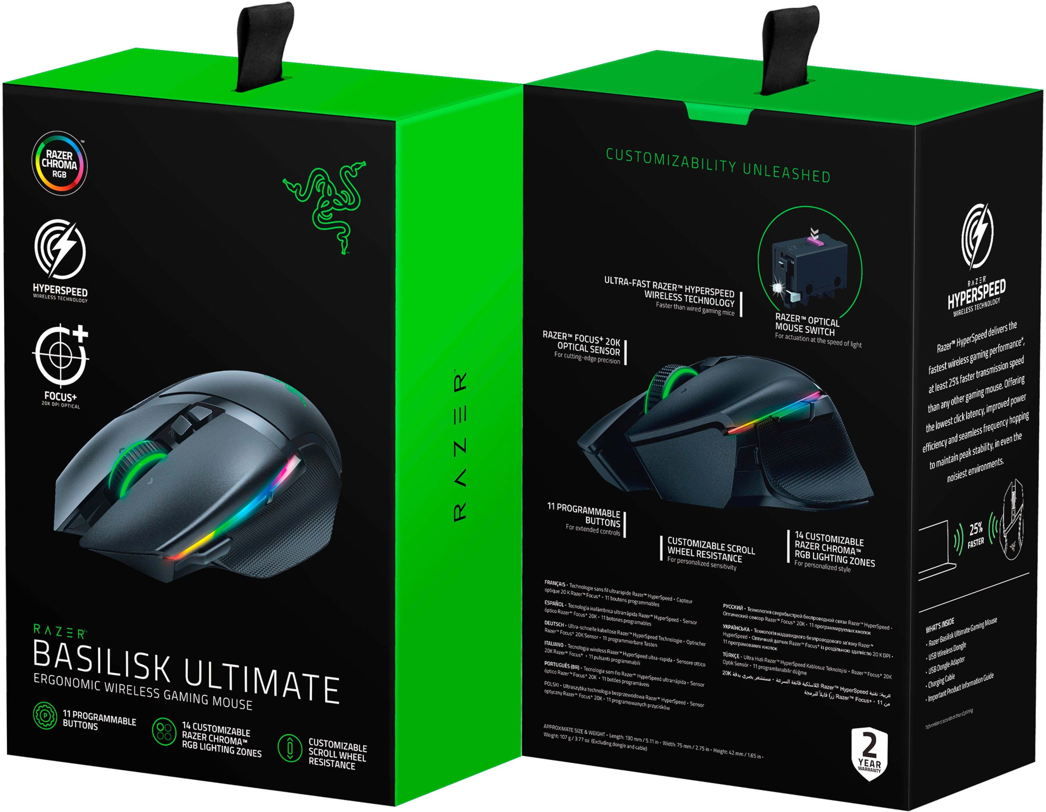 Angle. Razer - Basilisk Ultimate Wireless Optical Gaming Mouse.