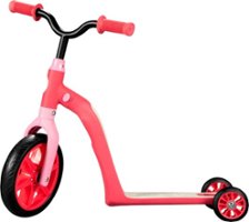 Swagtron - K6 4-IN-1 Kick Scooter and Balance Bike Combo - Pink - Front_Zoom