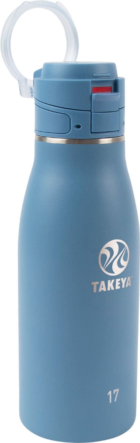 Angle View: Takeya - Traveler 17oz FlipLock Bottle - Bluestone